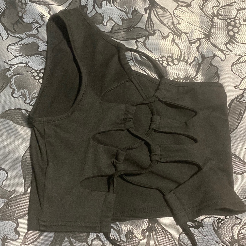 Lace-Up One Shoulder Bikini